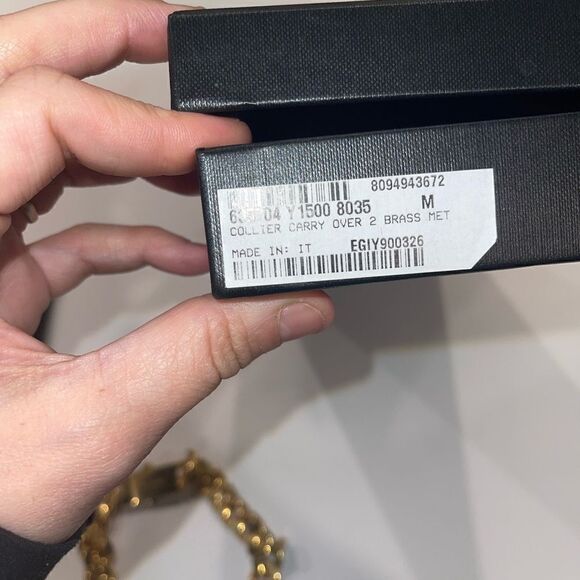 SAINT LAURENT TWO-TONE CHAIN NECKLACE IN METAL - Picture 6 of 8